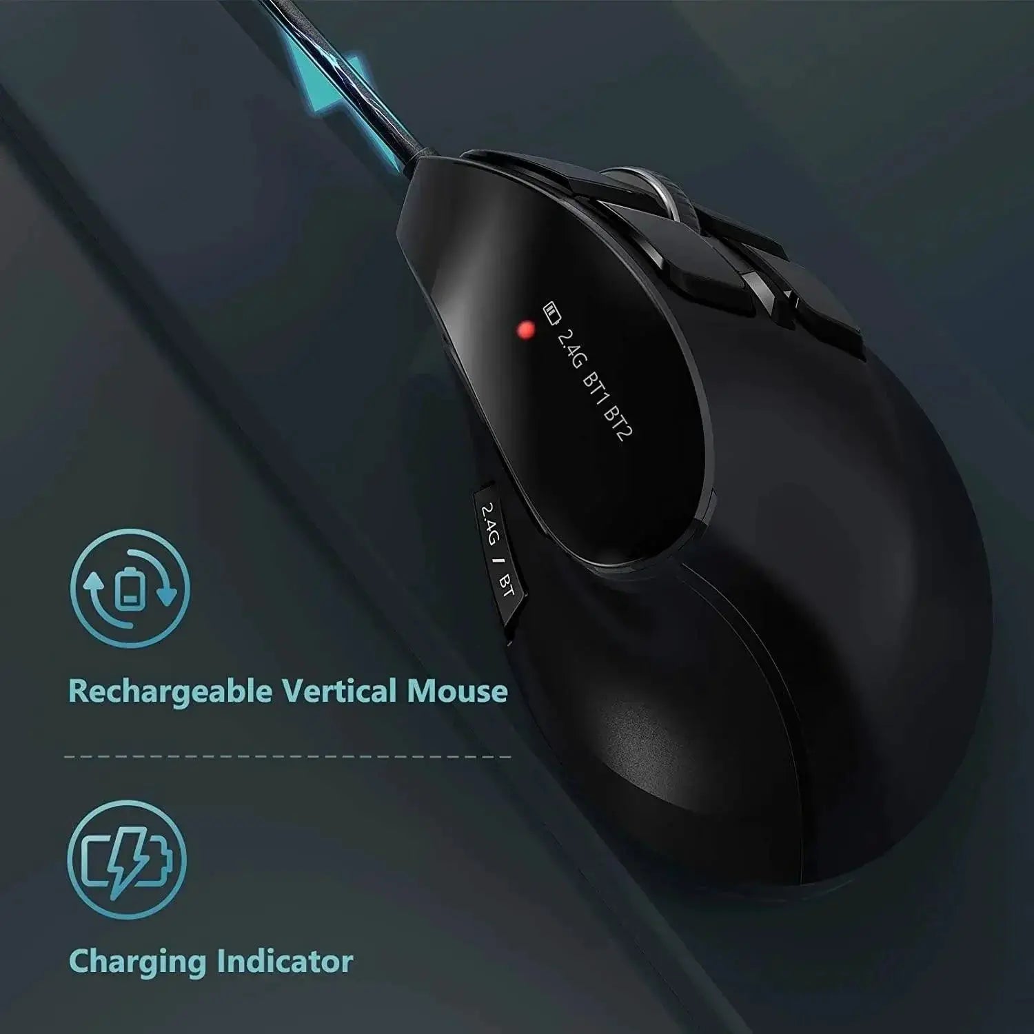 Bluetooth Vertical Wireless Mouse Ergonomic for Tablet