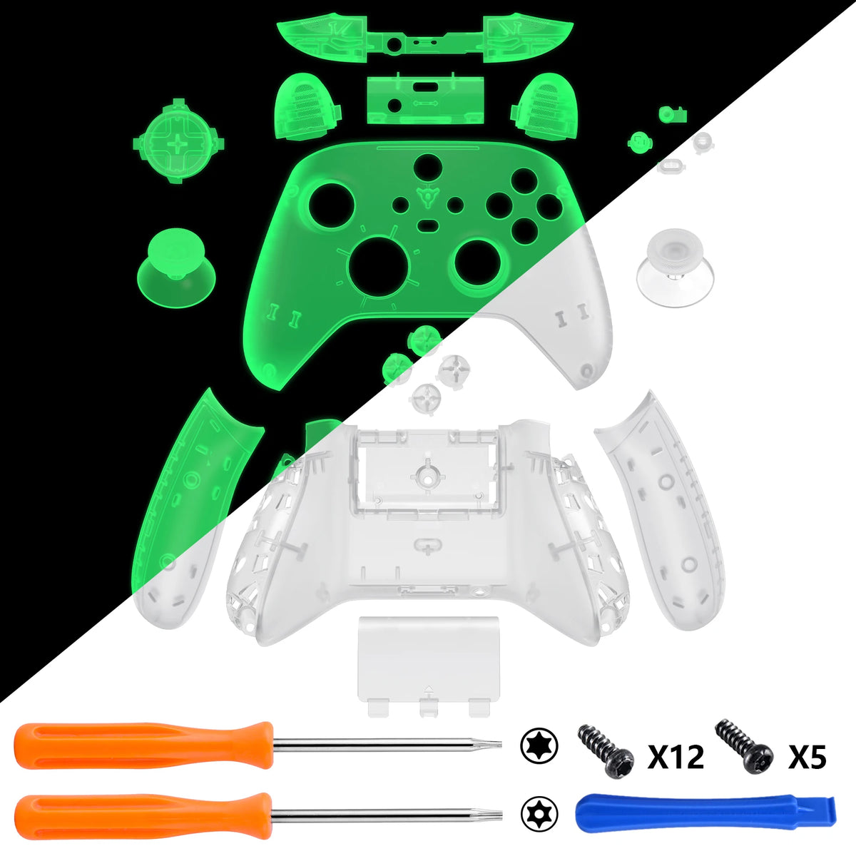 eXtremeRate Replacement Custom Transparent Controller