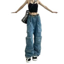 Comfort Denim Cargo Pants for Women