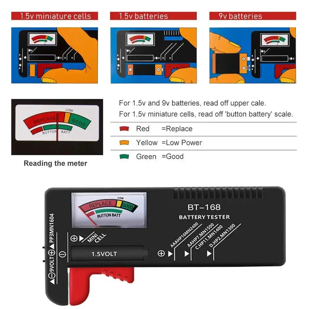 Battery Capacity Indicator Lithium Batteries Level Voltmeter