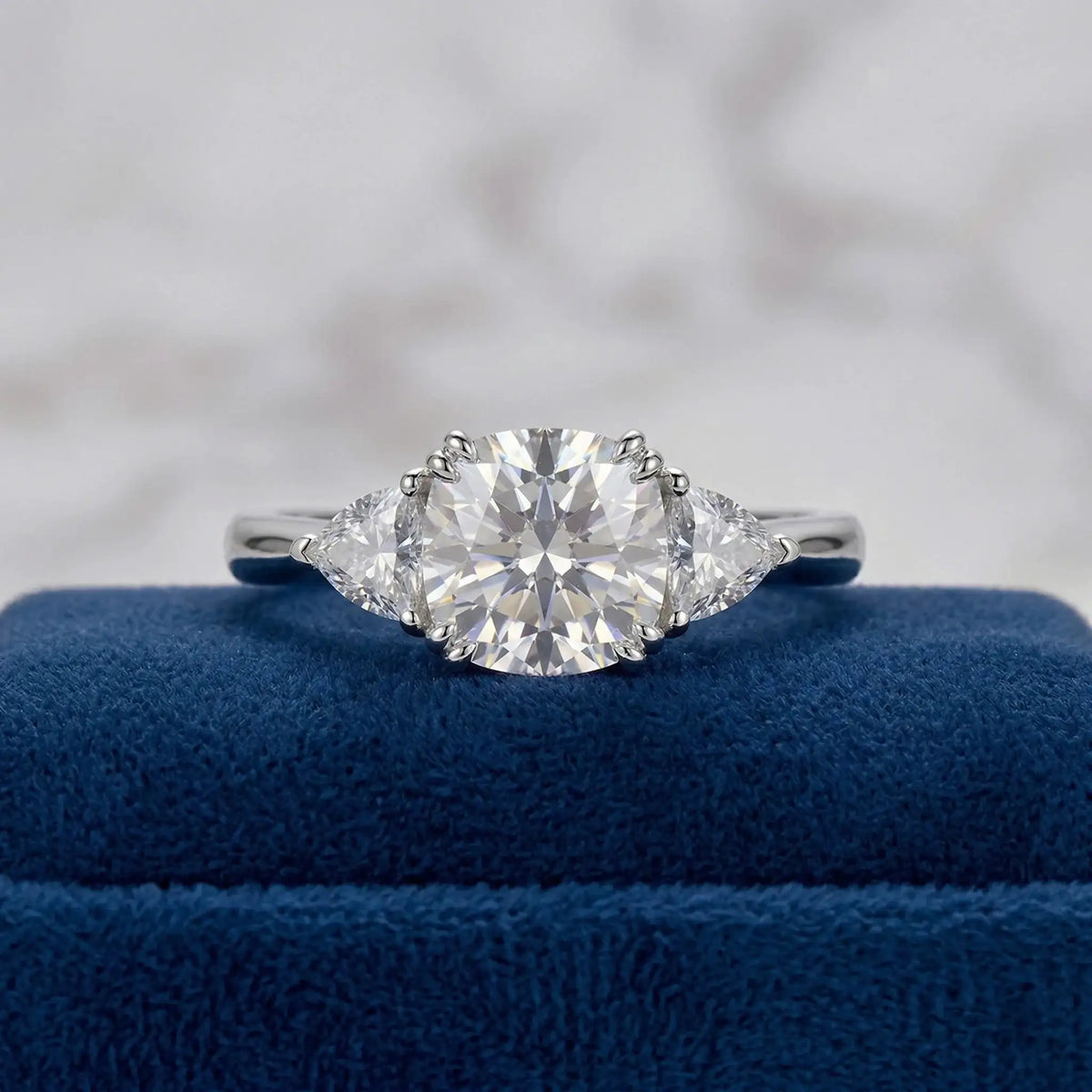 Classic Three Stone Moissanite Ring — product image 2