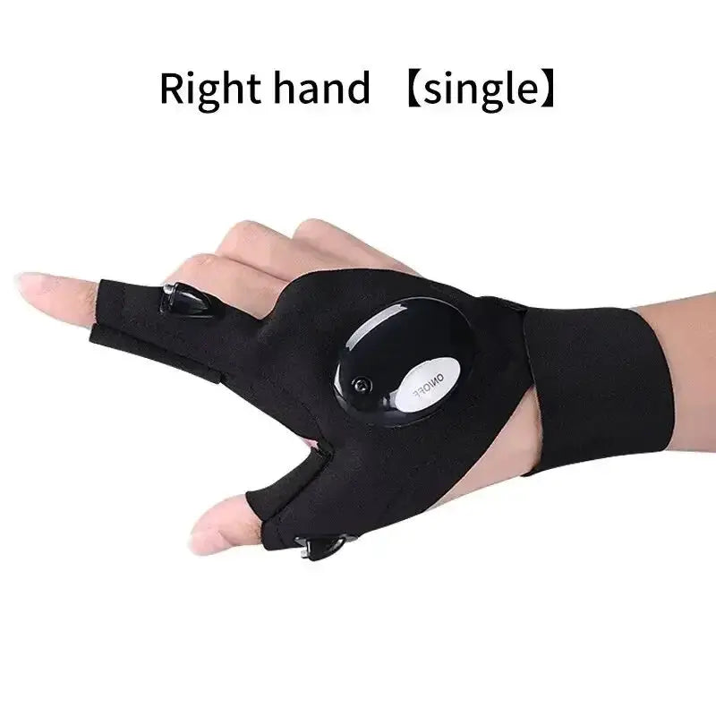 Night Light Waterproof LED Fishing Gloves for Outdoor Use