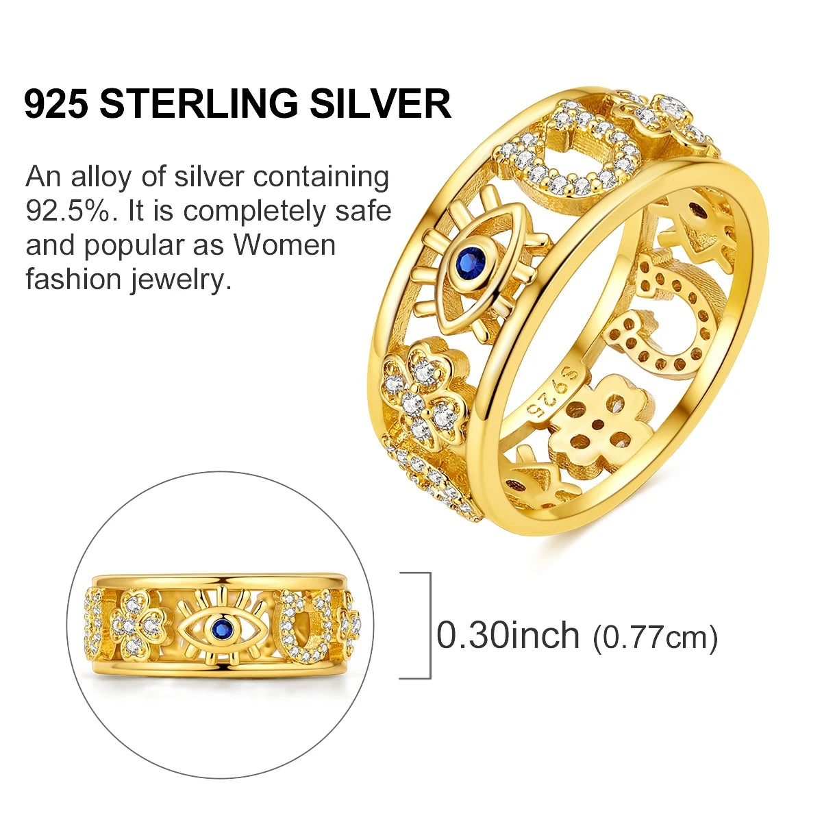 Mula Ring Sterling Silver Gold