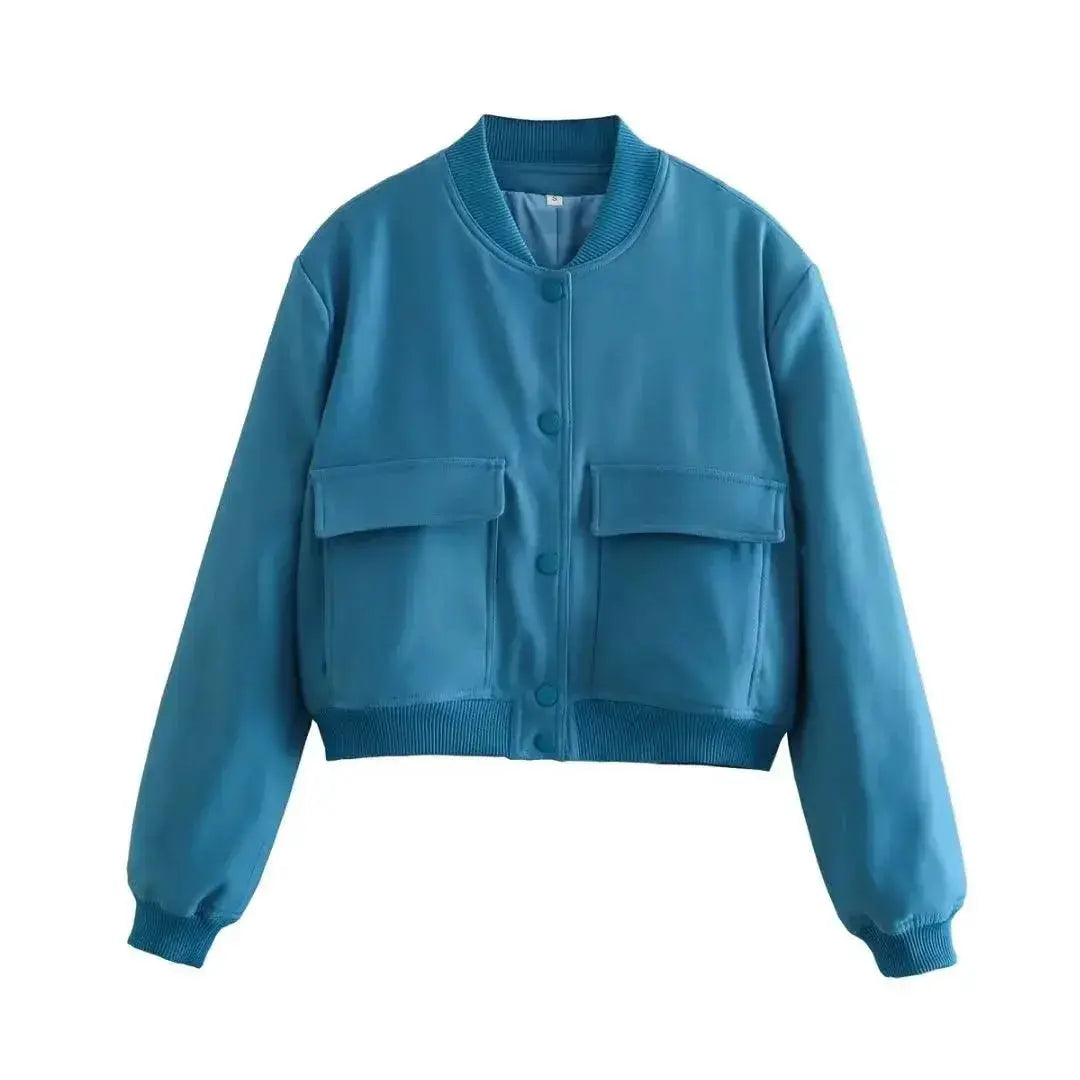 Willshela Women Stylish Bomber Jacket Trendy V Neck Coat