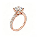 Round Moissanite Ring in Sterling Silver Carat