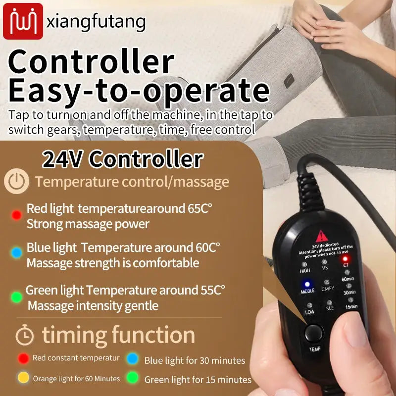 660nm Red Light Heating Foot Wrap Boots Massager with 3 Modes, Daily Care Soothes Joints & Eases Fatigue