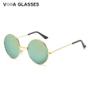 Trendy Retro Round Metal Sunglasses for Men and Women