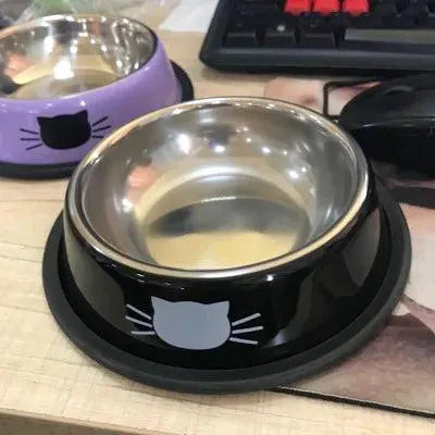 Stainless Steel Cat Feeding Bowl Durable Non Slip Pet Bowl
