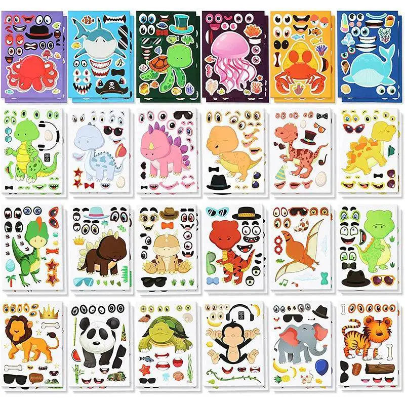 Create Your Own Animal Faces Stickers Set for Fun Crafts