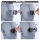 UV400 Clip-On Round Sunglasses for Men