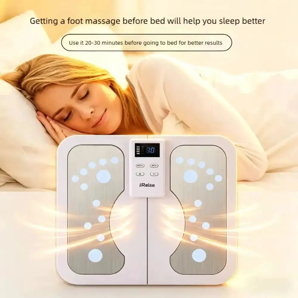 Remote Control Foot Massager Kneading Compression Low Frequency Pulse Electric Foot Stimulator Electric Stimulator Foldable