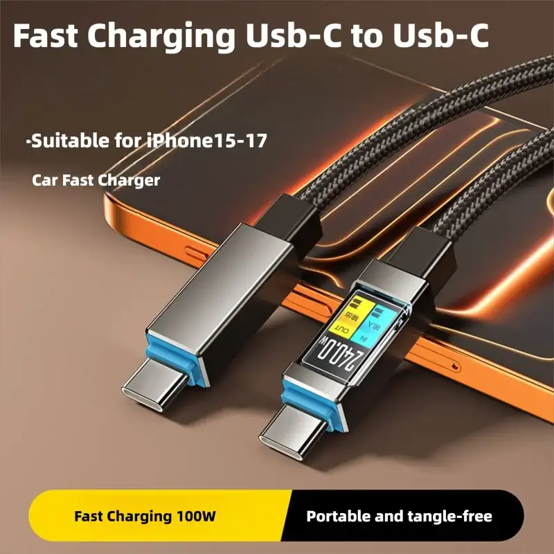 Braided Type C Cable - Fast Charge — product view 2