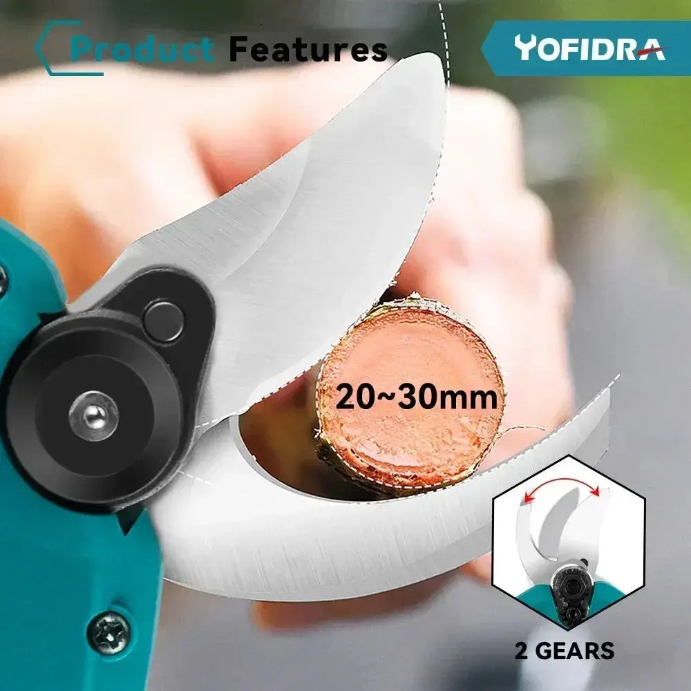 Yofidra 30mm Cordless Brushless Electric Pruning Shears - OurLum.com
