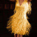 Fringed Sleeveless Pencil Midi Dress