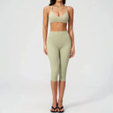 Women Yoga Set High Waist Leggings Crop Top