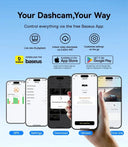 OurLum 3K Dash Cam With GPS Front 3K 1080p AI Voice App