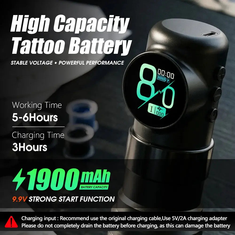 XNET F170 Wireless Tattoo Machine Direct-Drive 3.5mm Stroke Tattoo Pen 1900mah Battery Capacity Lightweight For Tattoo Artists