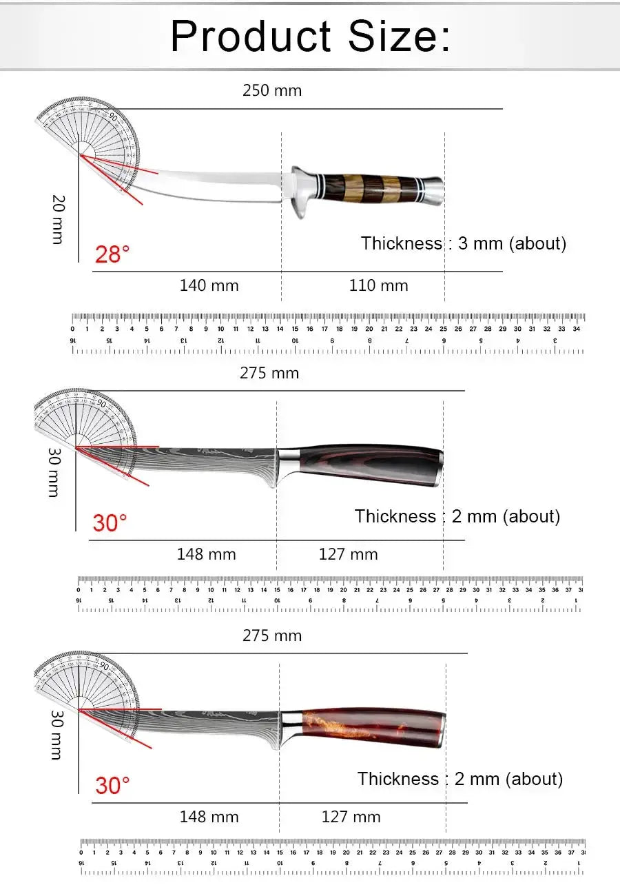 High Performance Sashimi And Boning Knife With Wooden Handle - OurLum.com