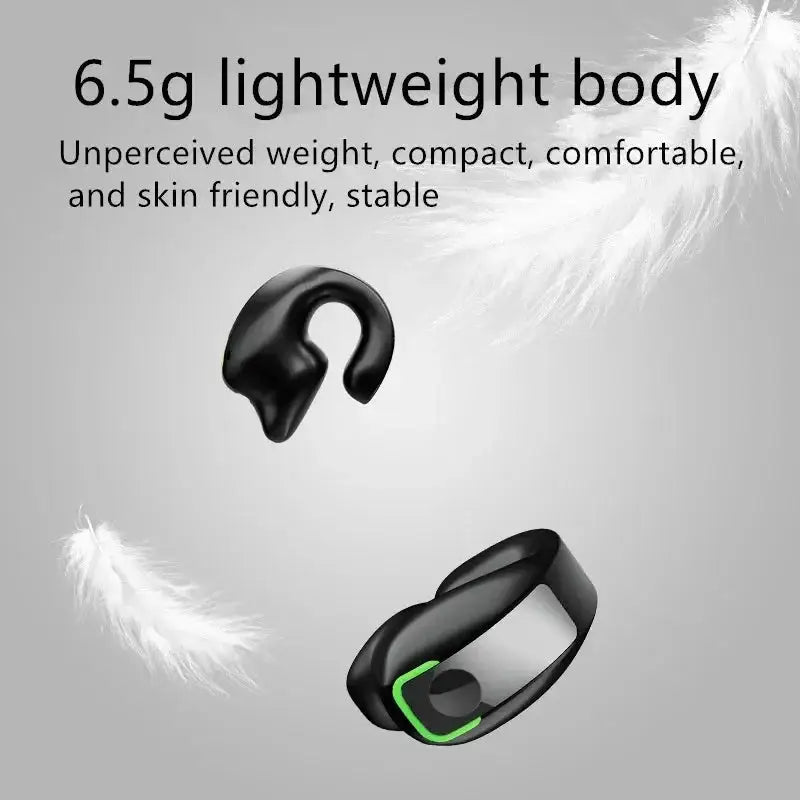 STTKGZD Earphone Clip Wireless Bluetooth Headphone Bone Conduction Headset High Quality TWS Auriculares Sport Noise Canceling