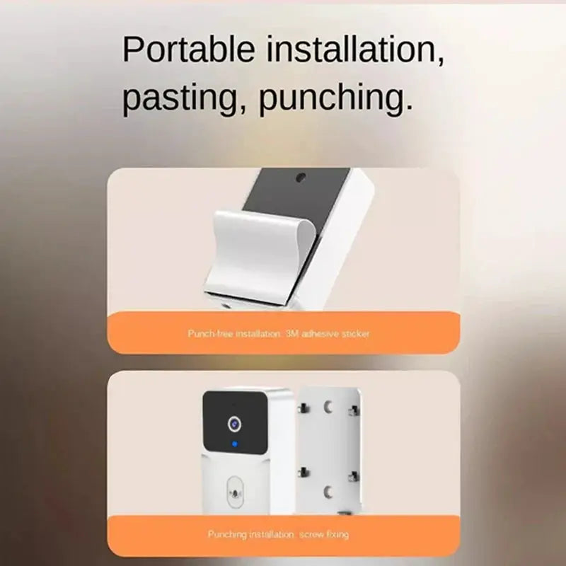 Tuya WiFi Video Doorbell Smart Home Door Bell Wireless Rechargeable Battery Outdoor HD Camera Two-Way Audio Visual Doorbell by stepyours.com