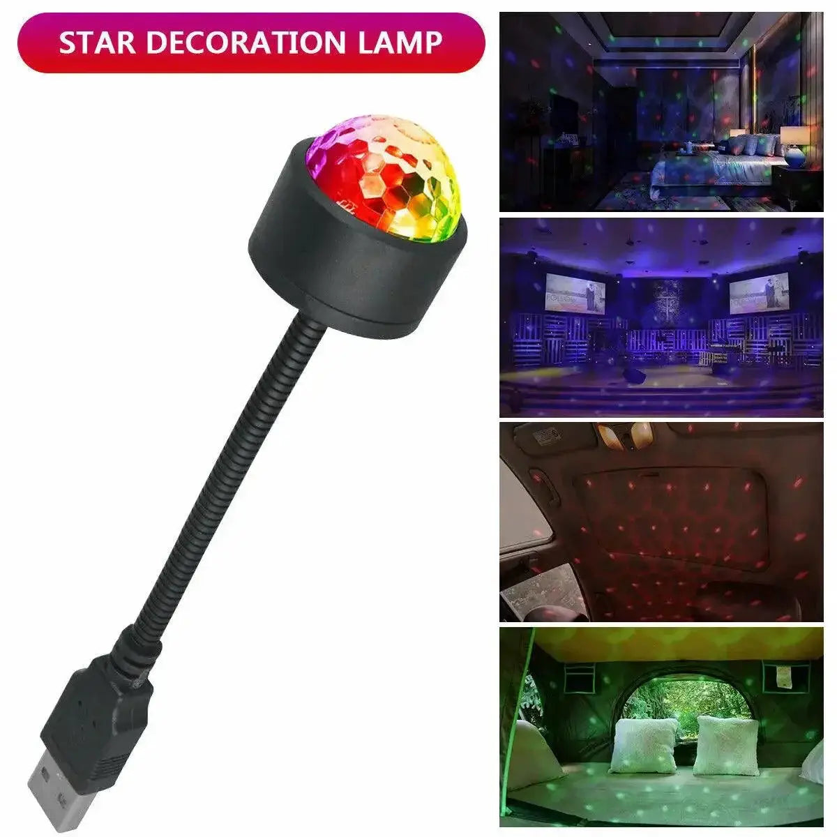 Car Roof Star Light USB LED Interior Night Decor Projector