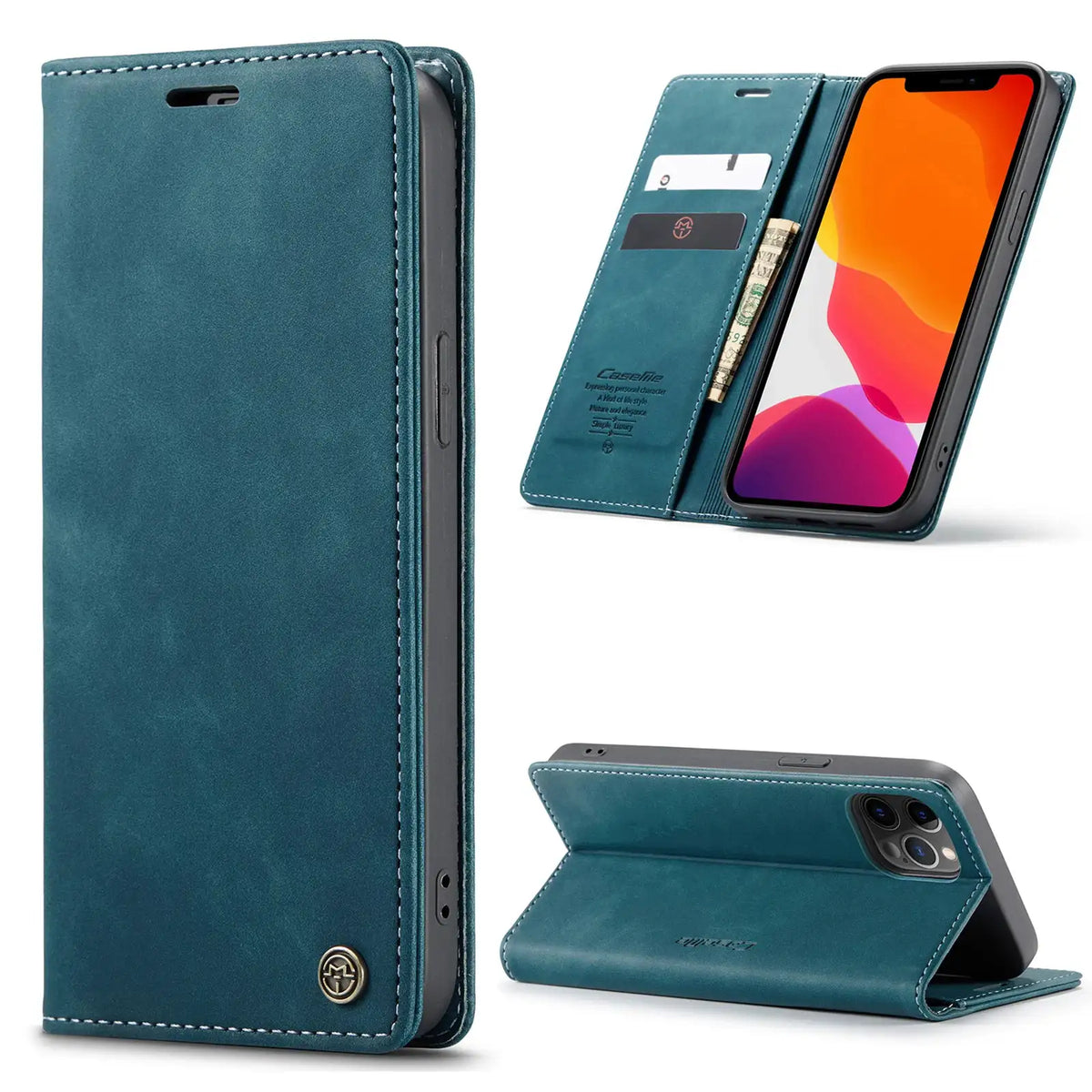 CaseMe Flip Case For iPhone Mini Pro Max Retro Magnetic — product view 7