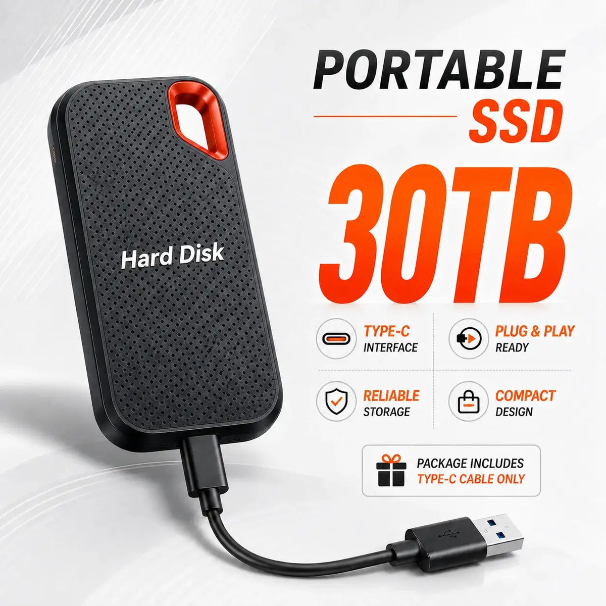 High Speed External Hard Drive Portable SSD USB Type-C Mobile — product view 11