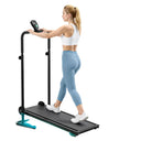 AKLUER Non Motorized Treadmill With Dual Flywheel LCD Screen
