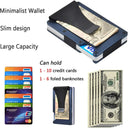 RFID Clip Metal Wallet Blocking Aluminum Minimalist Holder