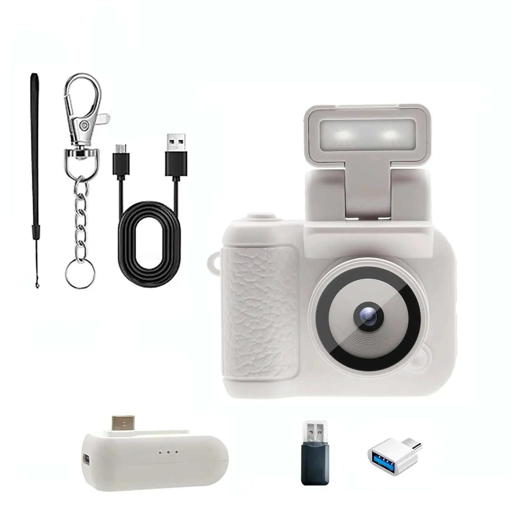 1080P Y4000 HD Mini Keychain Camera With Screen Portable Retro kids Cam Ultra Compact Pocket DV Video Recorder With Flash Lamp