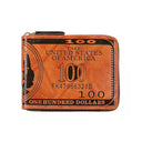Men's Wallet - Dollar Bill Zipper Coin Purse