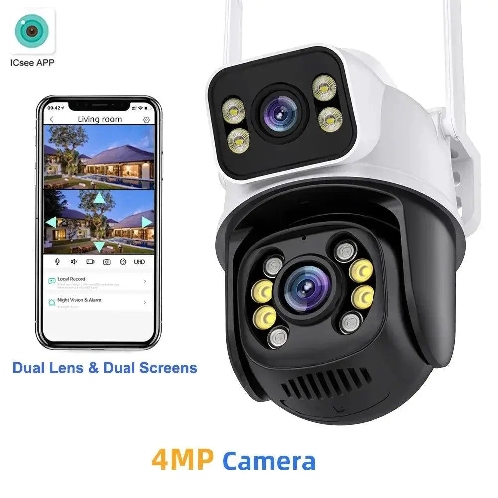 Outdoor Security Camera with AI Tracking — 8MP NO CARD