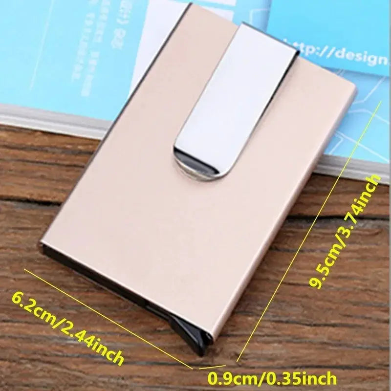 Slim Metal Card Wallet Minimalist RFID Cardholder Business