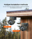 SHIWOJIA 3MP 4G Solar Cameras Wireless 360° View PTZ Camera