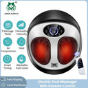 Electric Foot Massage Machine With Remote Control Shiatsu Kneading Warm Compress Home Office Airbag Full Wrapped Feet Massager