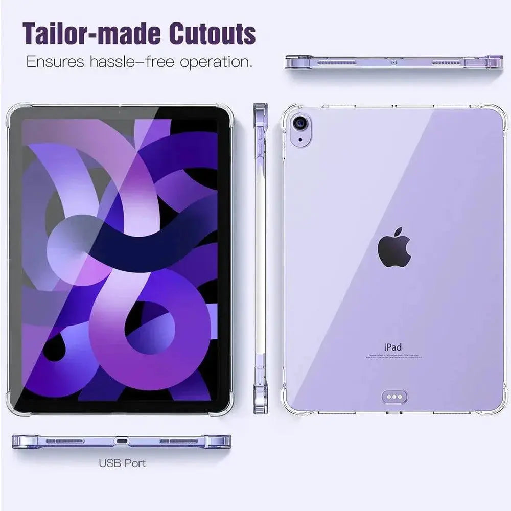 iPad Clear Silicone Case Transparent Protection Cover