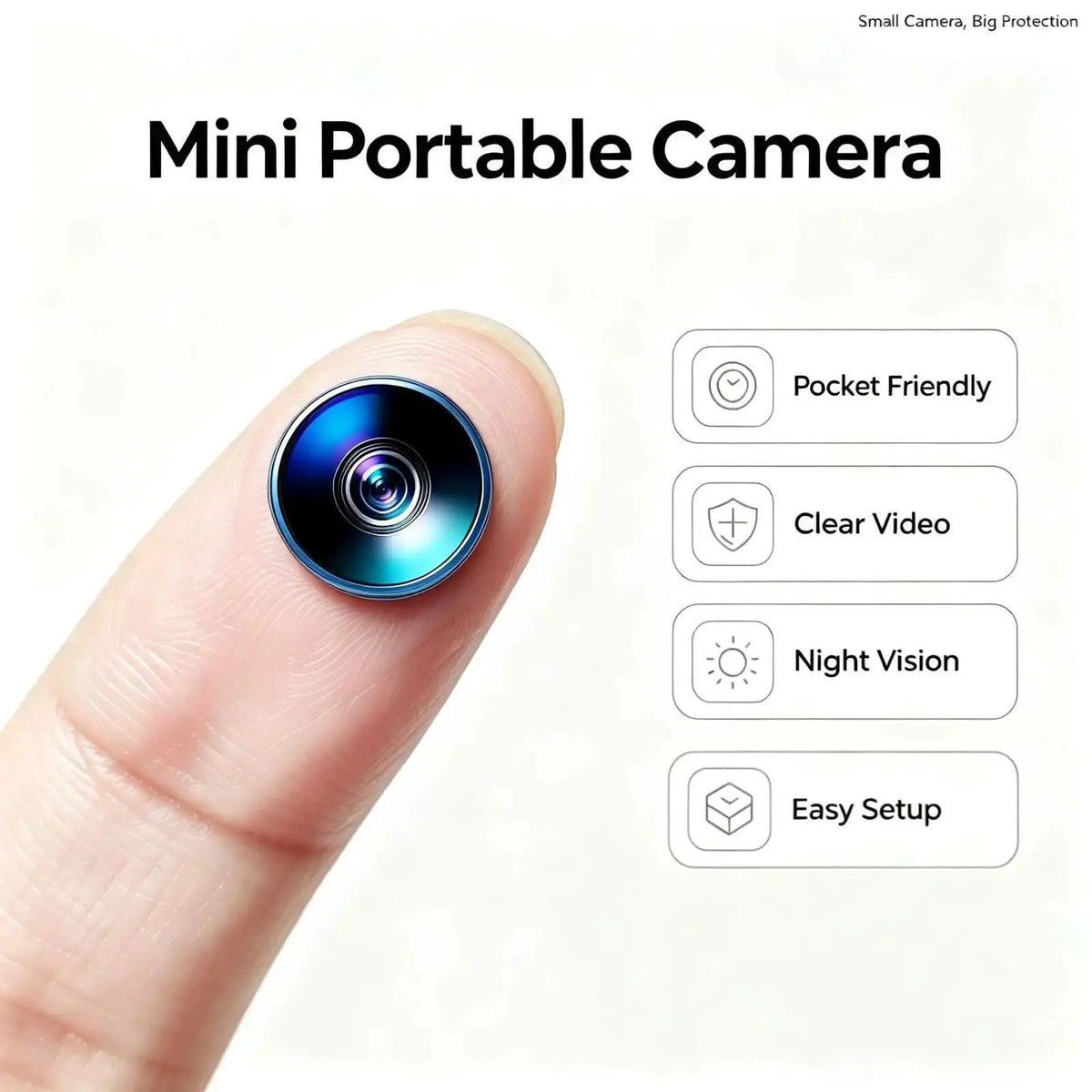 Mini WiFi Camera, HD Small Nanny Cam with Infrared N2 4K — product view 2