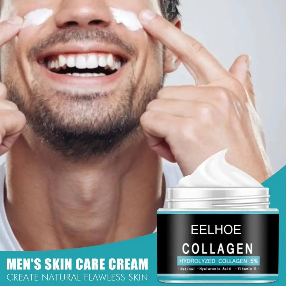 Collagen Creams For Men Smooth Wrinkle Younger Face Cream Firming Moisturizing Hyaluronic Acid Whitening Cream Facial Skin Care
