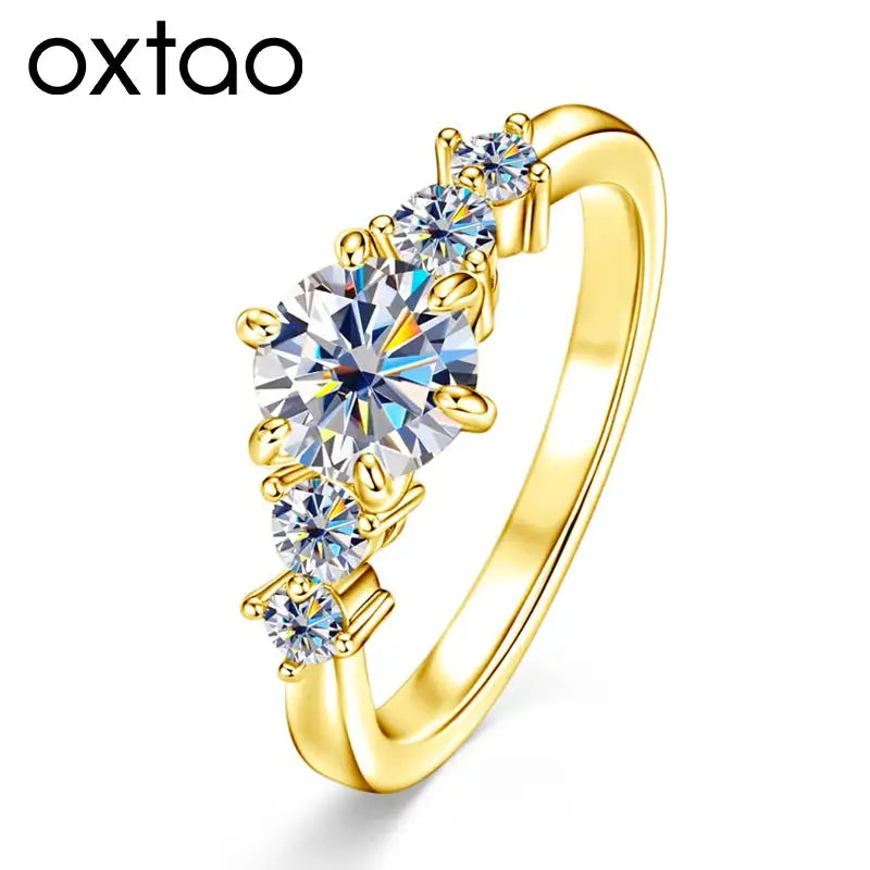 Gold Moissanite Engagement Ring — product image 1