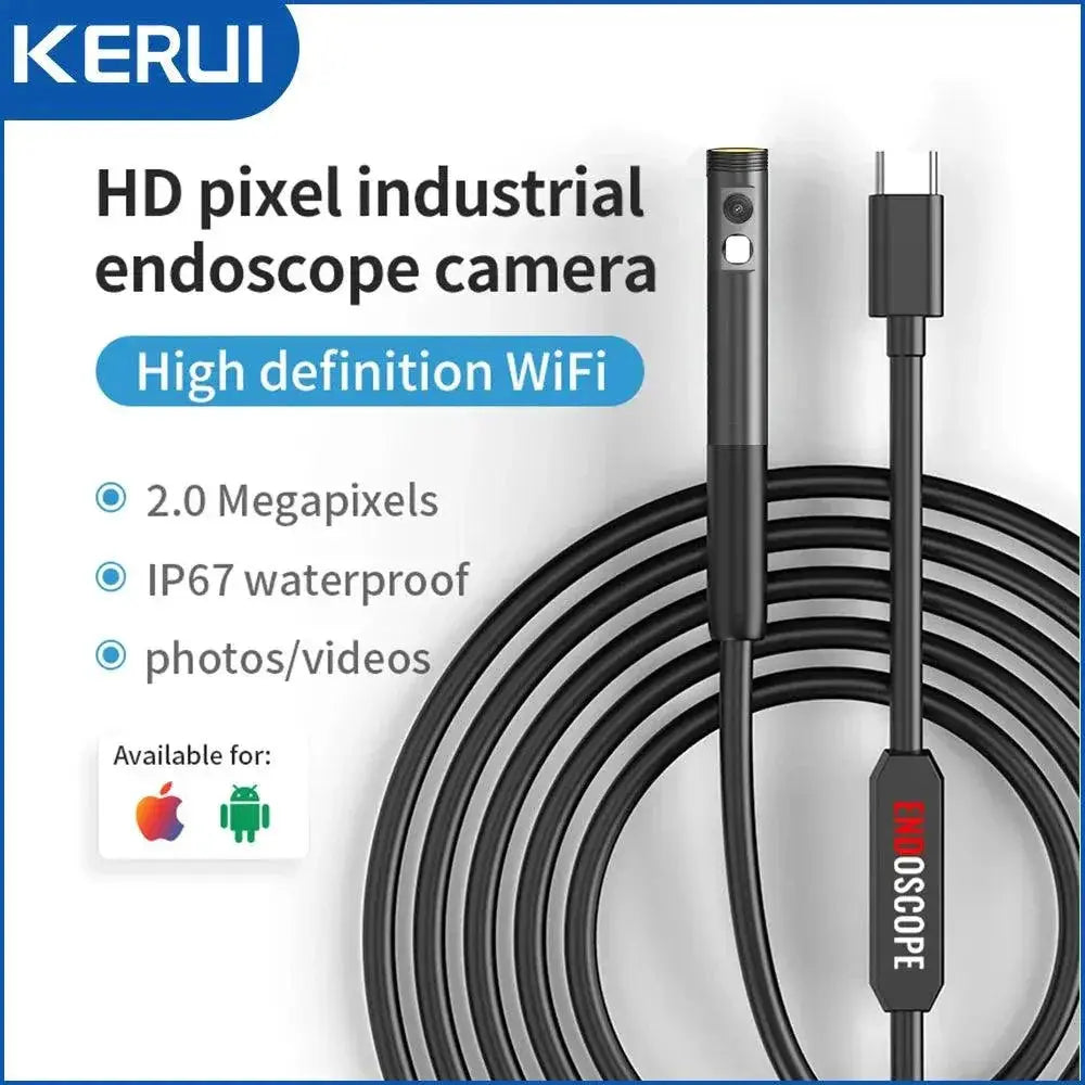 KERUI WiFi Endoscope Camera With Dual Lens And LED Lights