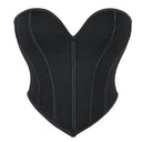 Women Overbust Corsets Crop Tops Golden Printed Bustiers