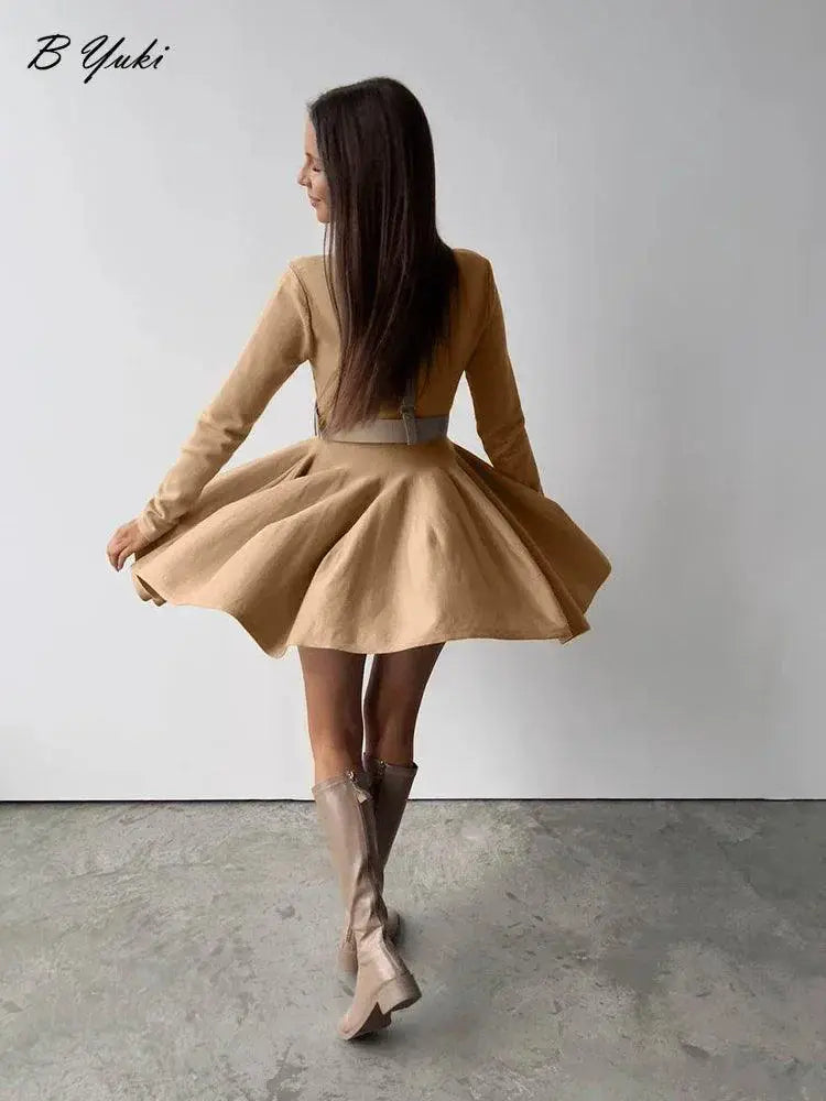 Blessyuki Chic A Line Dress Korean Elegance And Style