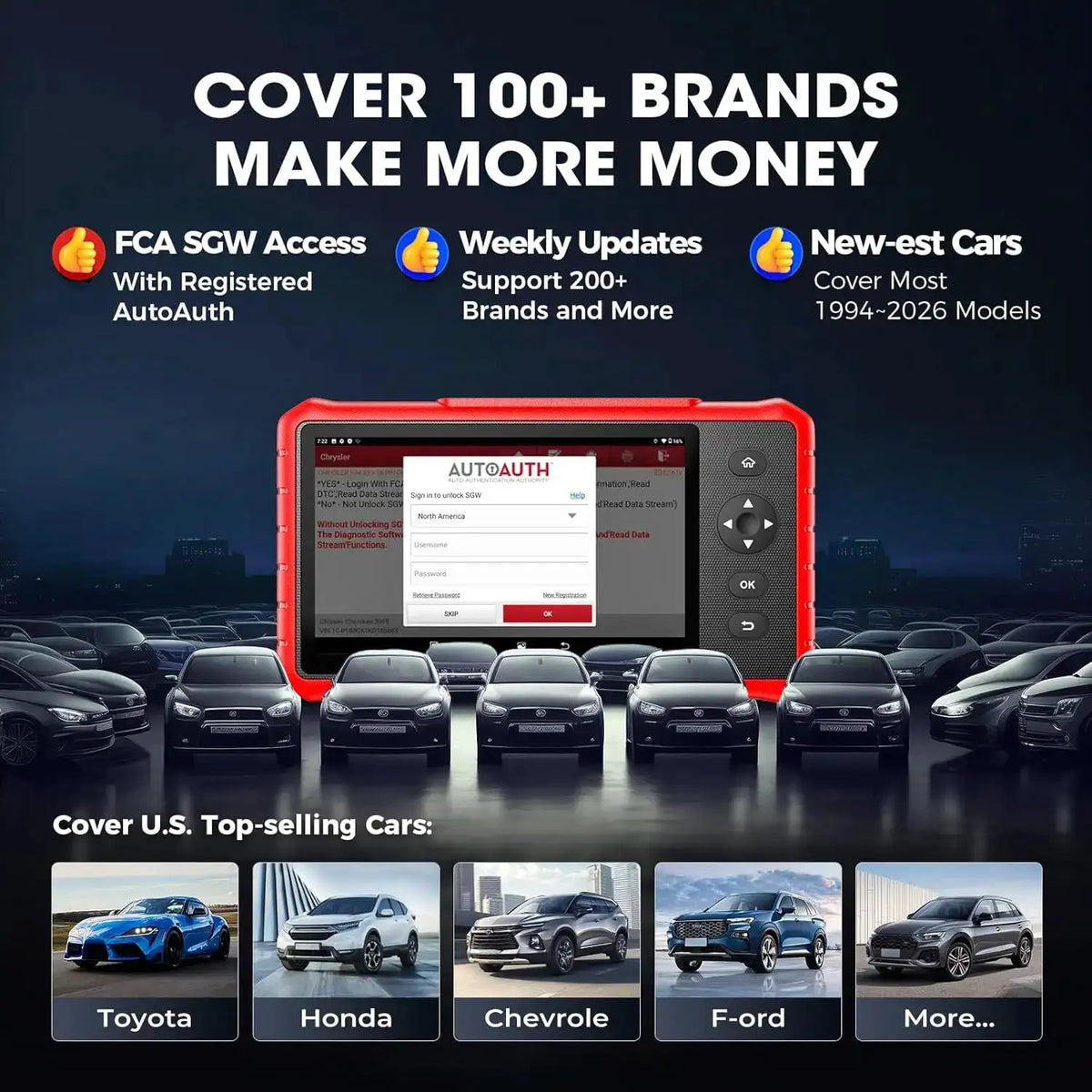 LAUNCH CRP919XLite OBD2 Scanner Car Diagnostic Tool Automotive Scanner Auto Scan Diagnosis X-431 2 Years Free Update