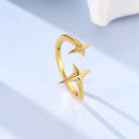 Sterling Silver Ring Gold Color