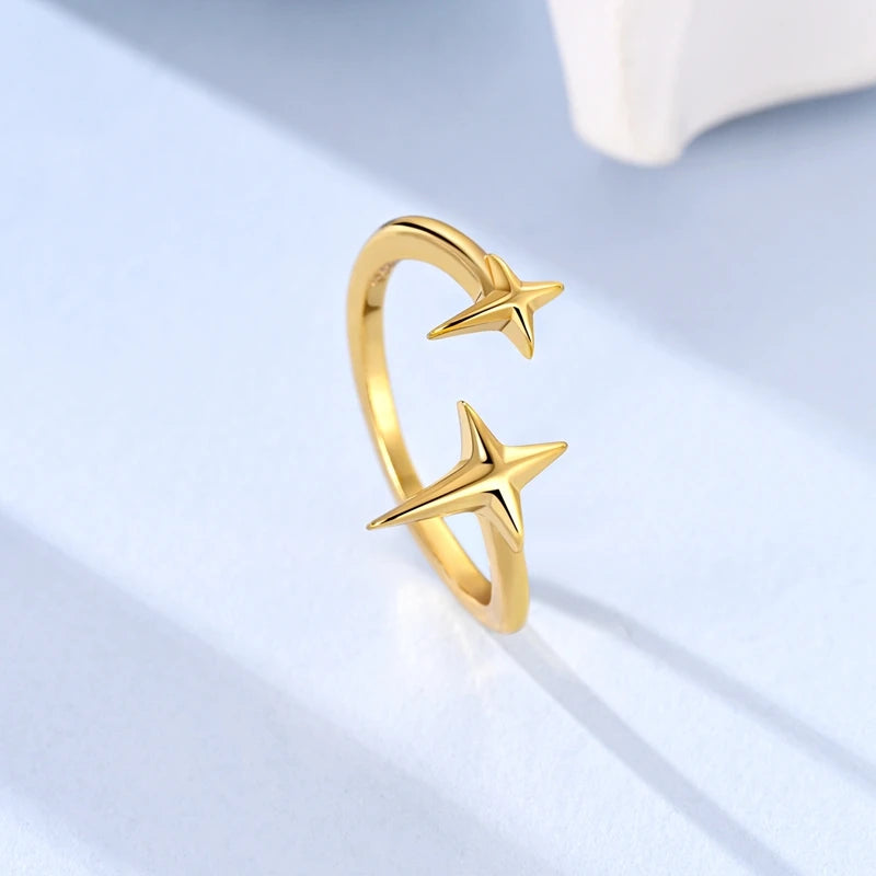 Sterling Silver Ring Gold Color
