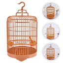 Round Hanging Bird Cage with Hook and Feeder for Small Birds
