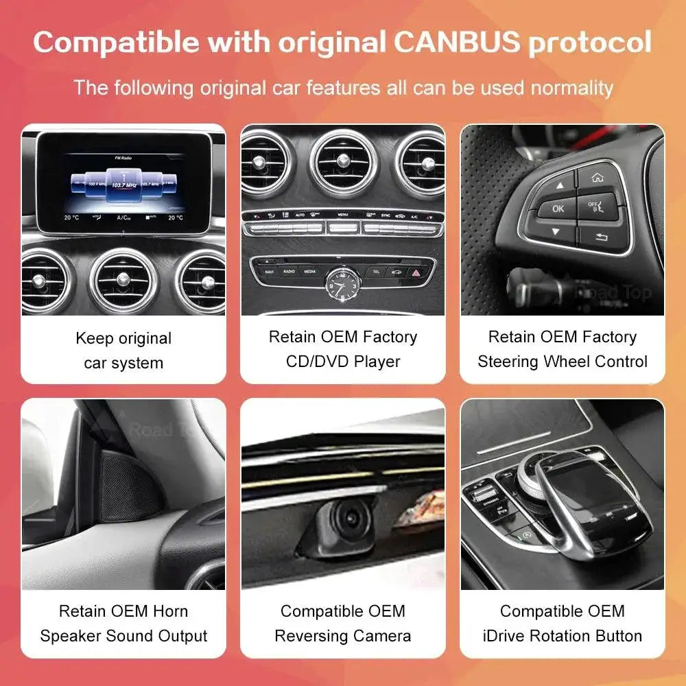 Android 13 Touch Screen Auto CarPlay For Mercedes C Class