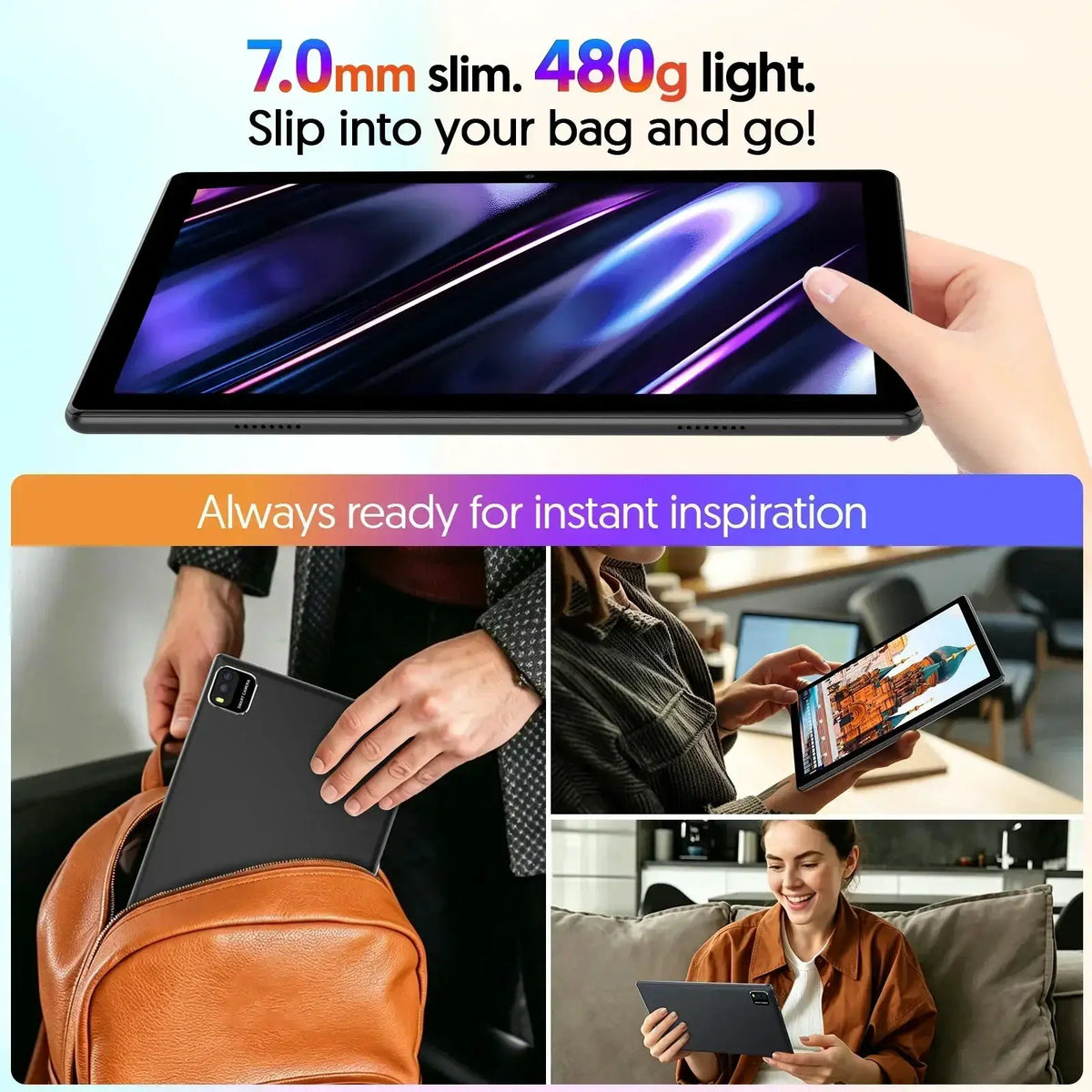 BAKEN New Tablet, Android 16, Quad-Core Processor, 12GB RAM (9GB Physical + 9GB Virtual) + 64GB ROM, Magic Drawing Pad, 6000mAh