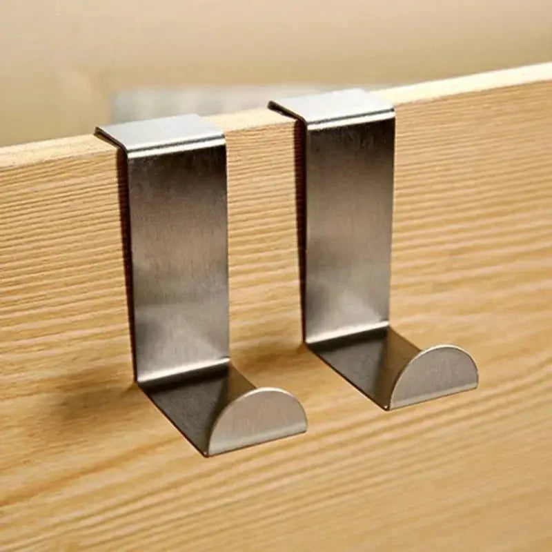 2 Pack Stainless Steel Door Hook Set For Home And Office Use