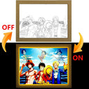 One Piece Zoro & Luffy LED Night Light Frame Ideal Anime Decor
